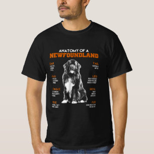 T-shirt Anatomie Drôle D'Un Chien De Terre-Neuve