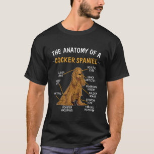 T-shirt Anatomie Drôle D'Un Espagnol Cocker Pour Amoureux 