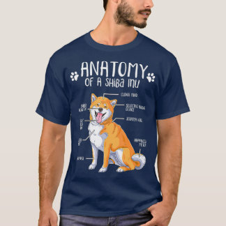T-shirt Anatomie drôle Shiba Inu Amoureux des chiens