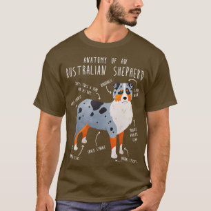 T-shirt Anatomie du berger australien australien australie