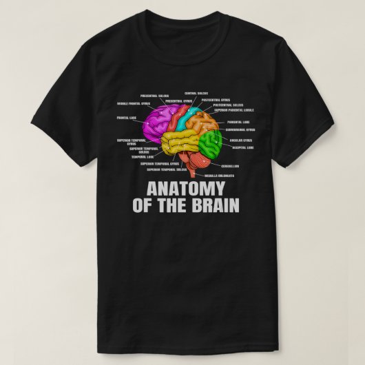 T-shirt Anatomie du cerveau Science Médicale et Physiolo (Design devant)