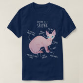 T-shirt Anatomie du chat Sphynx (Design devant)