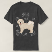 T-shirt Anatomie du chien Cavapoo 1 (Design devant)