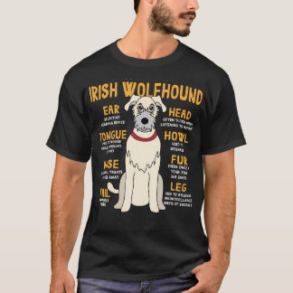 T-shirt Anatomie du chien lévrier irlandais