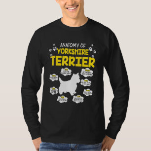 T-shirt Anatomie Du Chien Terrier Du Yorkshire