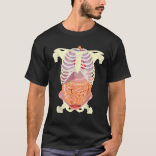 T-shirt Anatomie du corps du costume d'Halloween Organes i
