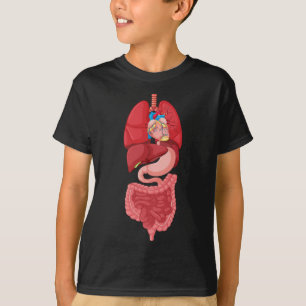 T-shirt Anatomie du diagramme d'organe interne d'Halloween