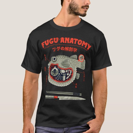 T-shirt Anatomie du fugu (Devant)