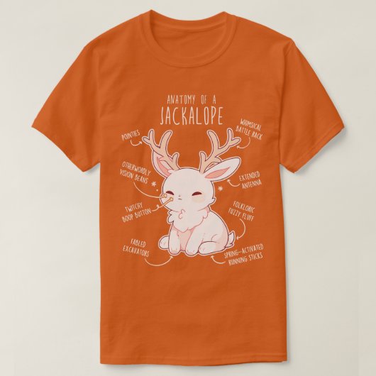 T-shirt Anatomie du Jackalope (Design devant)