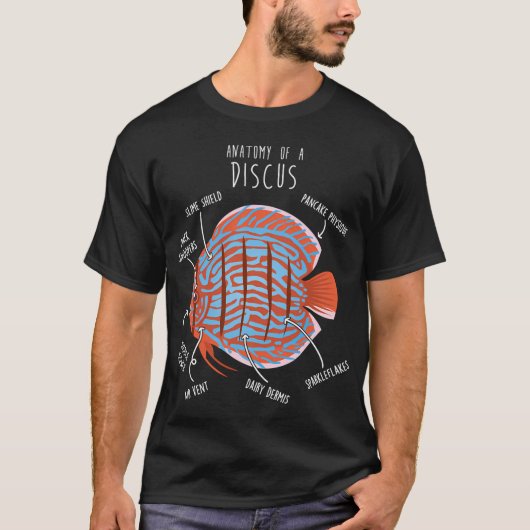 T-shirt Anatomie du poisson discus (Devant)