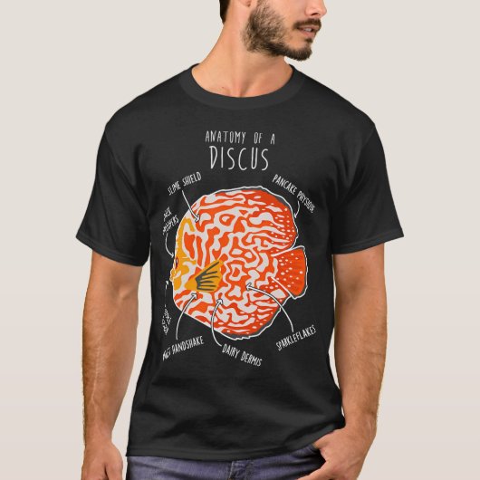 T-shirt Anatomie du poisson discus (Devant)