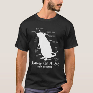 T-shirt Anatomie Du Rat Pour Tout Propriétaire De Rat Et D