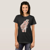 T-shirt Anatomie du sein floral Mammaire Gland Femmes Poit (Devant entier)
