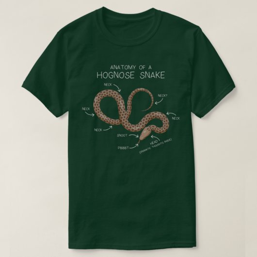 T-shirt Anatomie du serpent de Hognose Hog inspiré Nosed S (Design devant)