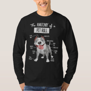 T-shirt Anatomie D'Un Amoureux des chiens Pitbull Unisex H