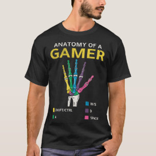 T-shirt Anatomie D'Un Amoureux Des Jeux Vidéo De Gamer