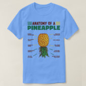 T-shirt Anatomie d'un ananas à l'envers de l'ananas (Design devant)