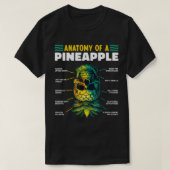 T-shirt Anatomie d'un ananas drôle à l'envers (Design devant)