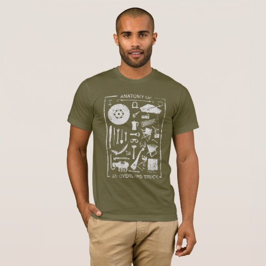 T-shirt Anatomie d'un camion sur terre (Devant entier)