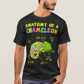 T-shirt Anatomie d'un chameleon Lizard Reptiles (Devant)