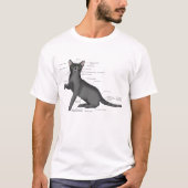 T-shirt Anatomie d'un chat (Devant)