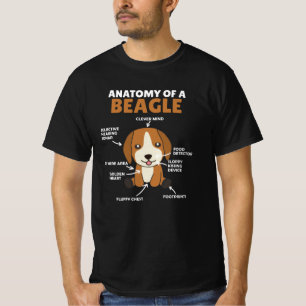 T-shirt Anatomie D'Un Chien Beagle Mignonne Chien Chien Ch