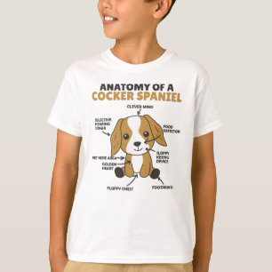 T-shirt Anatomie D'Un Cocker Spaniel Cute Chiens Chiot