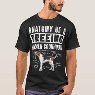 T-shirt Anatomie D'Un Coonhound Walker Treeing