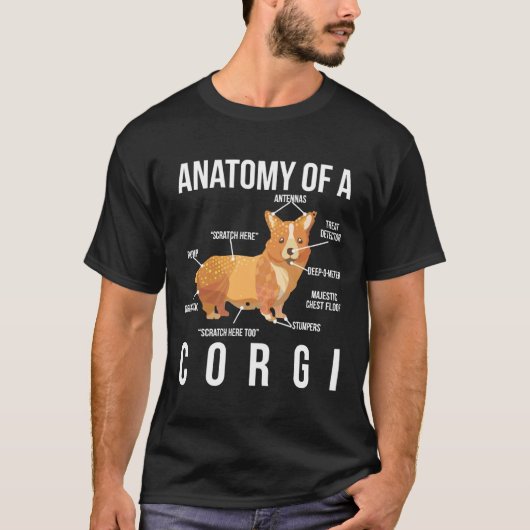 T-shirt Anatomie D'Un Corgi (Devant)