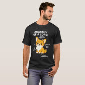 T-shirt Anatomie d'un Corgi (Devant entier)