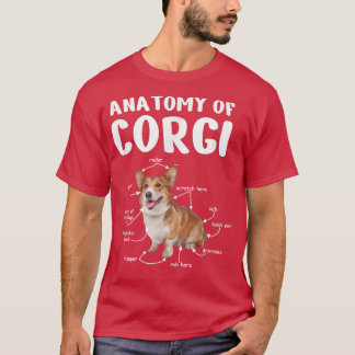 T-shirt Anatomie D'Un Corgi, Cadeaux Pour Amoureux de les