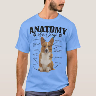 T-shirt Anatomie D'Un Corgi Funny Mignonne Chien Corgi Mam