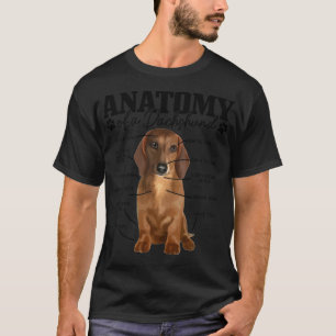 T-shirt Anatomie D'Un Dachshund Funny Mignonne Wiener Chie
