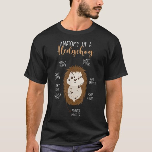 T-shirt Anatomie D'Un Hérisson De Hérisson (Devant)