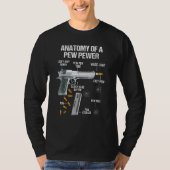 T-shirt Anatomie D'Un Mème D'Amendement De Pew Pewer Ammo  (Devant)