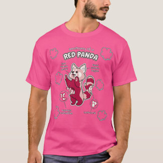 T-shirt Anatomie d'un Panda Rouge Drôle cadeau animal