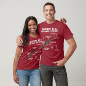 T-shirt Anatomie D'Un Pewing-Pw Funny Guns Sniper Gun (Unisexe)