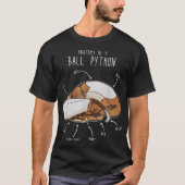 T-shirt Anatomie d'un Piebald Ball Python, Funny Reptile S (Devant)