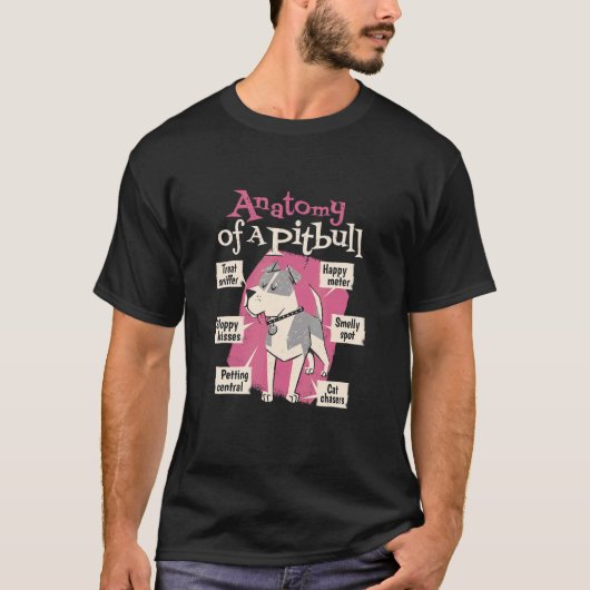 T-shirt Anatomie D'Un Pitbull (Devant)
