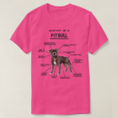 T-shirt Anatomie d'un PitBull 2 (Design devant)