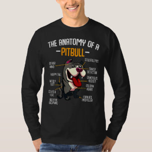 T-shirt Anatomie D'Un Pitbull Drôle Pitbull