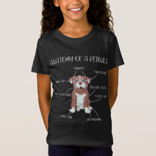 T-Shirt Anatomie d'un Pitbull hommes femmes amoureux des c