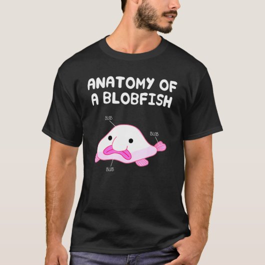 T-shirt Anatomie d'un poisson blobfish (Devant)