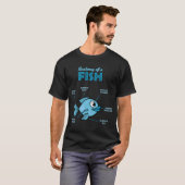 T-shirt Anatomie d'un poisson - Tee drôle de poisson (Devant entier)