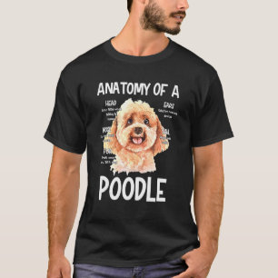 T-shirt Anatomie D'Un Poodé Pour Oreille De Tête De Chien