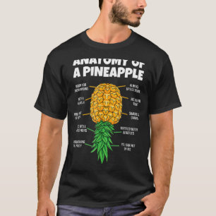 T-shirt Anatomie D'Un Porte-Ananas À L'Arrière Du Pineap