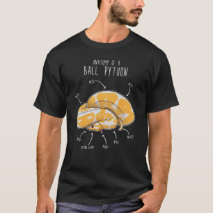 T-shirt Anatomie d'un Python à balle albinos, Funny Reptil