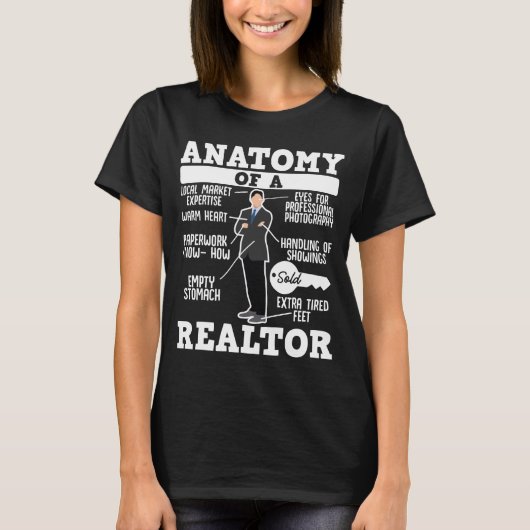 T-shirt Anatomie D'Un Realtor Funny Vente Immobilier (Devant)
