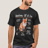 T-shirt Anatomie D'Un Renard Cadeau Renard Rouge (Devant)