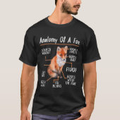 T-shirt Anatomie D'Un Renard Cadeau Renard Rouge (Devant)